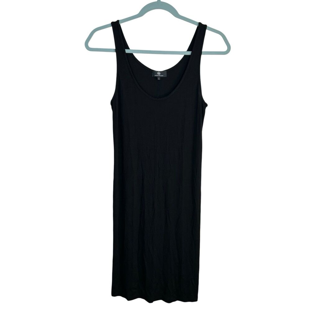 AG Adriano Goldschmied Tank Dress Womens Small Black Mini Ribbed Scoop Neck NEW